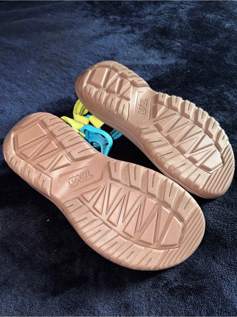 Teva Multicolor Strap Sandals with Brown Footbed